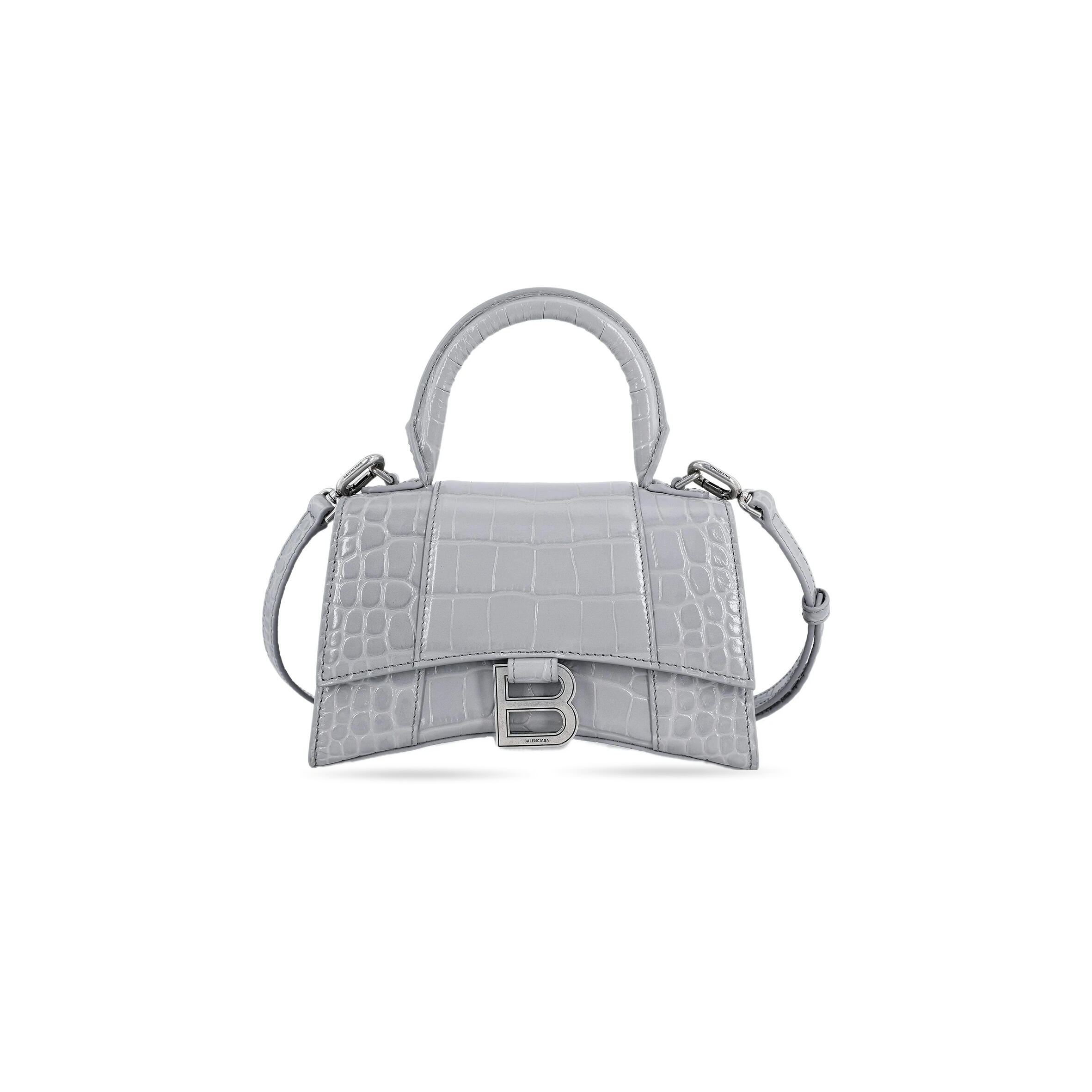 Ba1en*iaga women''s hourglass handbag xs in dark gray 5928331lr6y1108 (18.8*13*7.9cm)